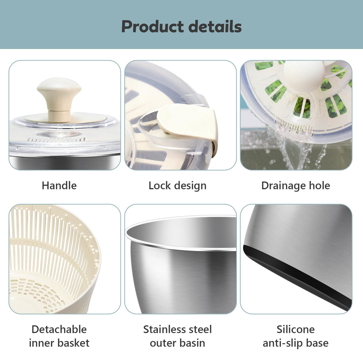 XGDVBVM stainless steel outer bucket resists corrosion and supports safe food contact.