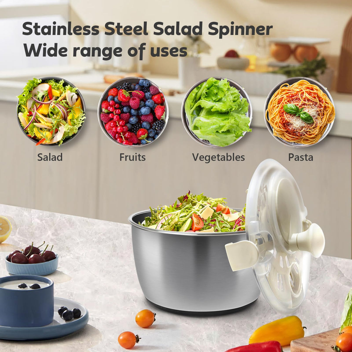 XGDVBVM silicone non-slip base keeps the unit stable on countertops.
