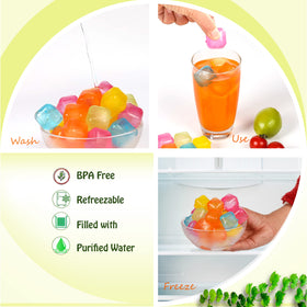 Xgunion colorful ice cubes brighten cocktails, coffee, and beverages