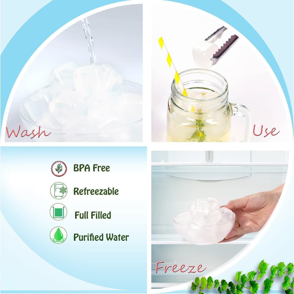Xgunion ice cubes used as cold compress for minor relief.