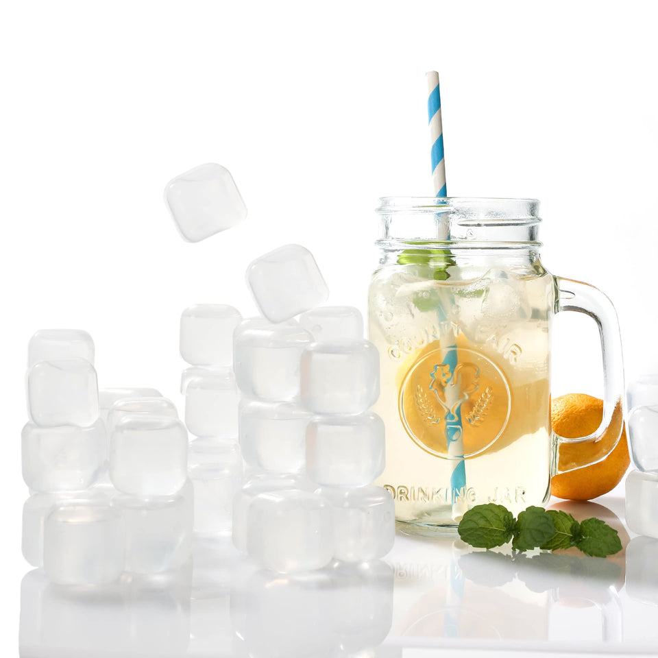Xgunion reusable ice cubes 25-pack keep drinks cold without diluting flavors.