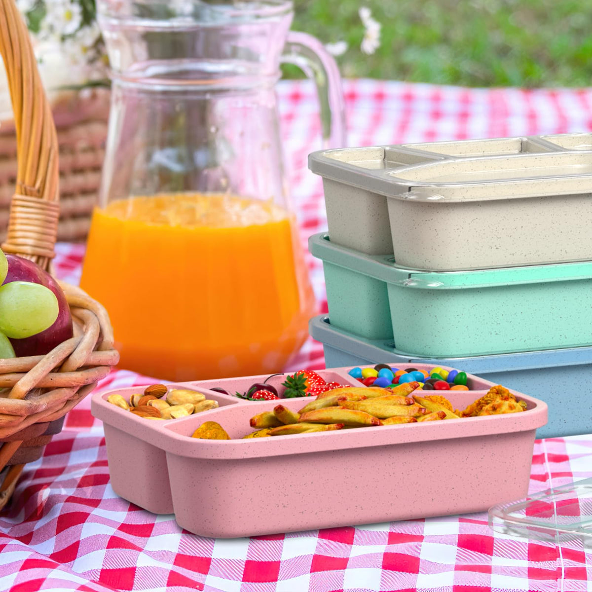 XGXN Bento Box microwave-safe without lid for quick reheating.
