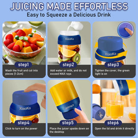 Xiaoks blue blender travel cover and straw for mess-free on-the-go smoothies