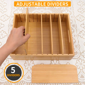 XiaoyuziTF drawer organizer for dishes keeps utensils neatly sorted.