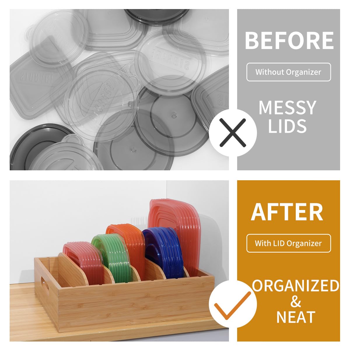 XiaoyuziTF handmade bamboo finish adds natural warmth to your kitchen.