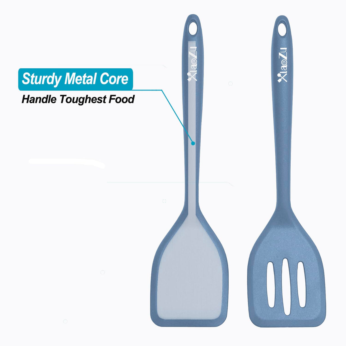 XiaoZu spatula with heat tolerance up to 600°F for high-heat cooking