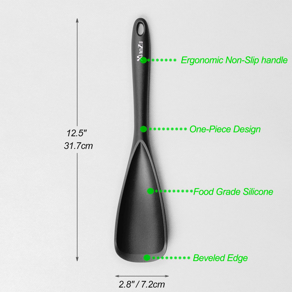 XiaoZu silicone spatula spoon heat-resistant up to 600°F for nonstick cookware