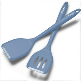 XiaoZu silicone spatula turner in starry blue 11in for precise flipping