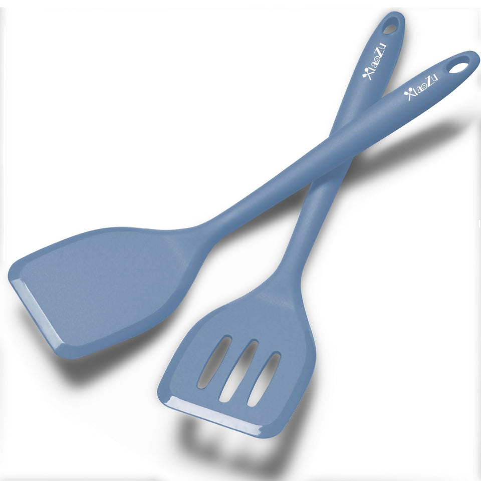 XiaoZu silicone spatula turner in starry blue 11in for precise flipping