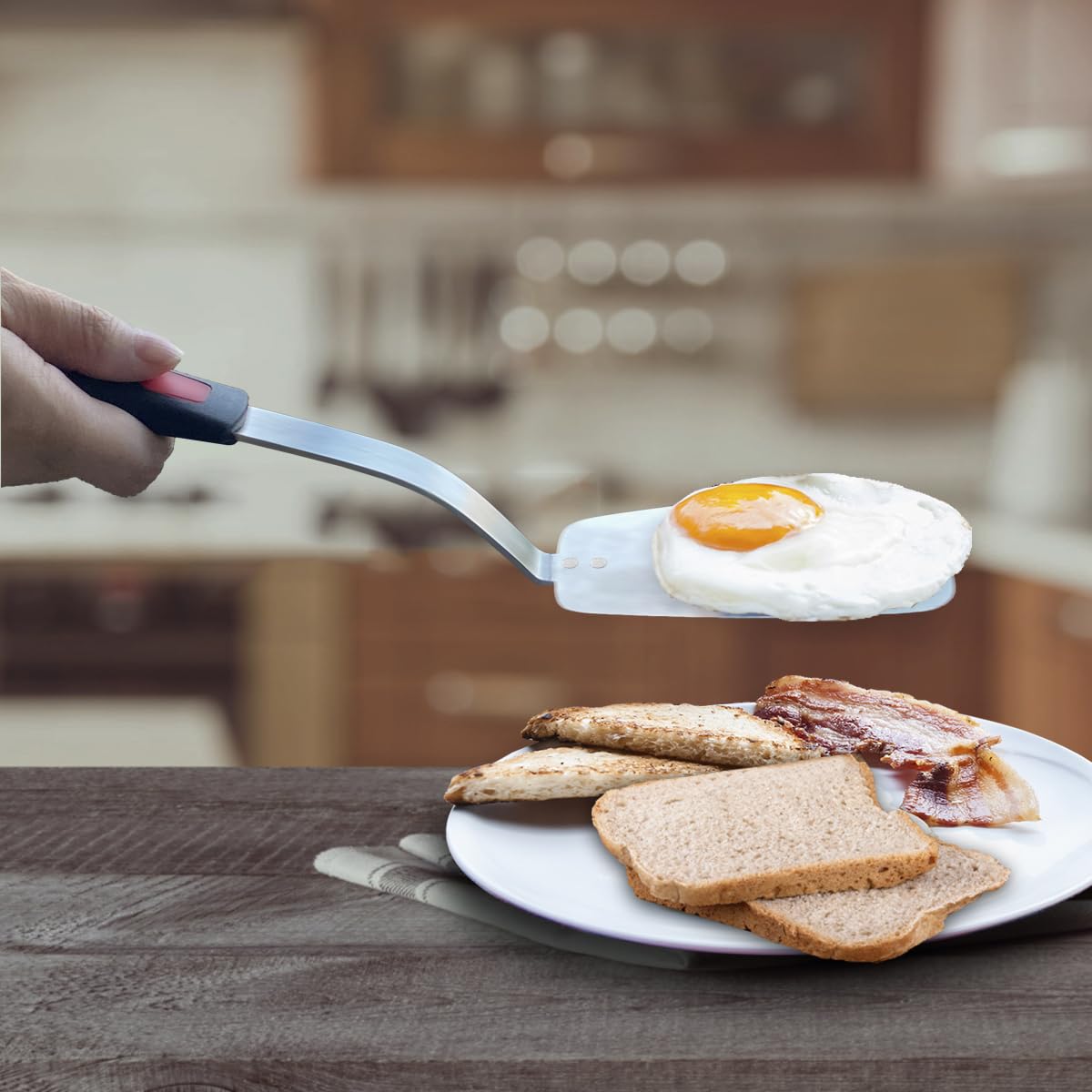 XiaoZu spatula for neat cookie flipping and sheet loading.