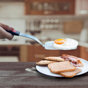 XiaoZu spatula for neat cookie flipping and sheet loading.