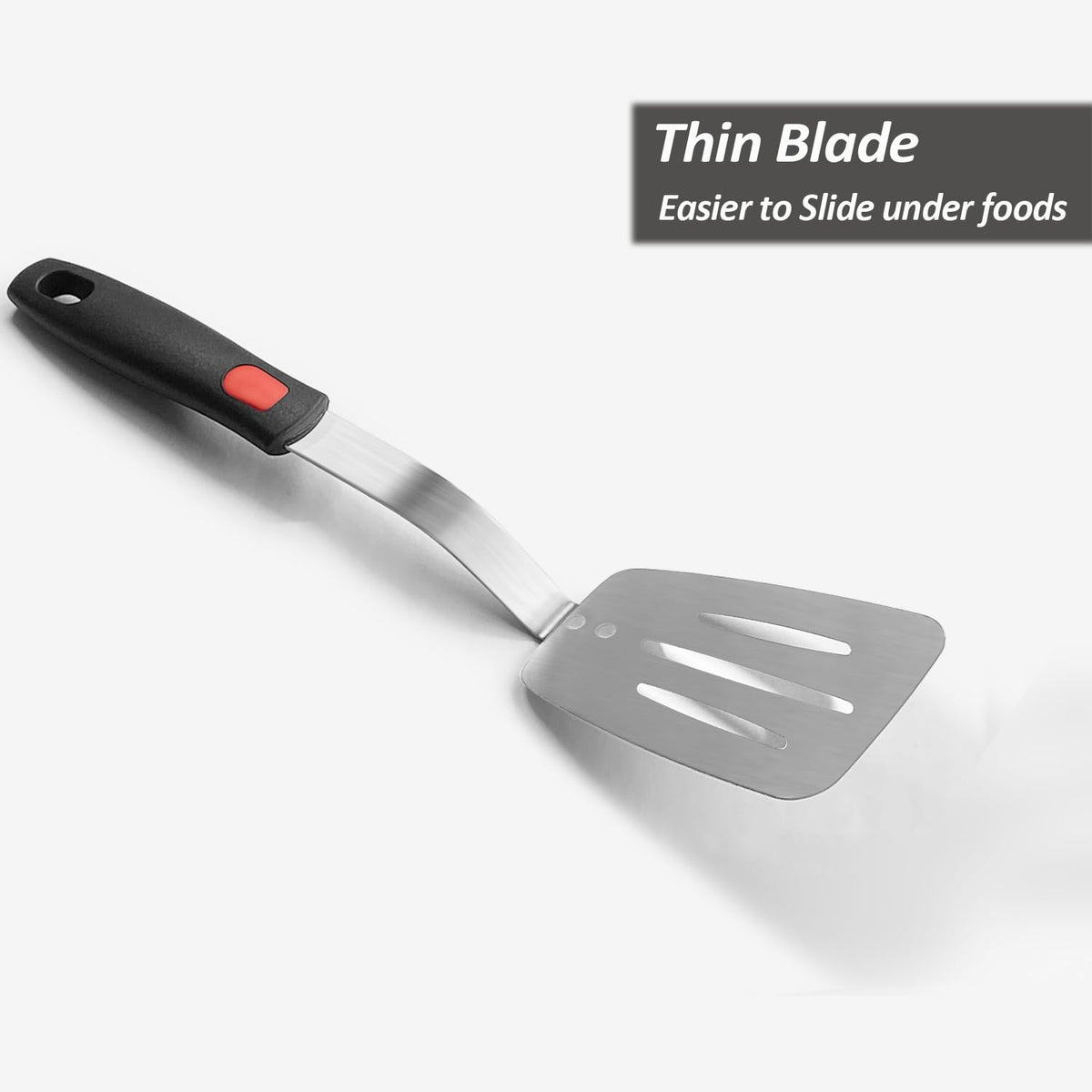 XiaoZu spatula with heat-resistant silicone handle for safe edge resting