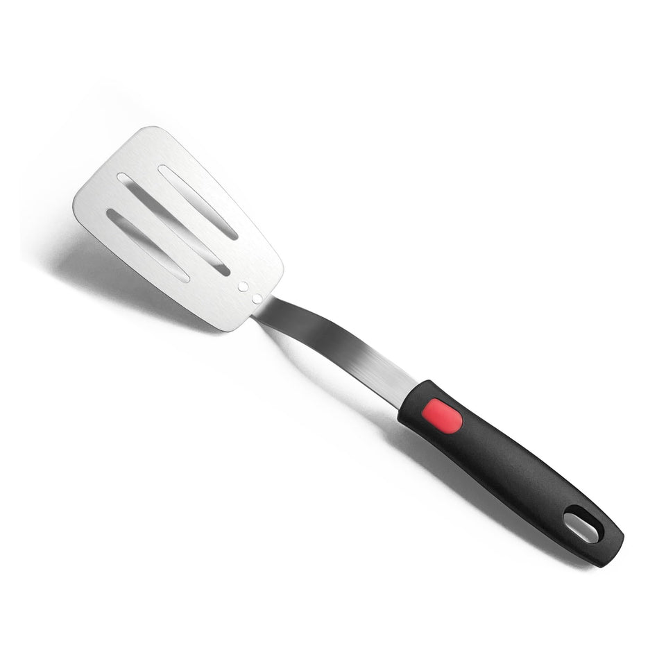 XiaoZu stainless steel spatula with thin slotted blade for gentle under-lift