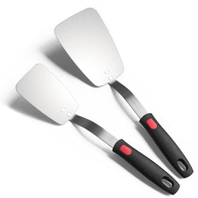 XiaoZu thin metal spatula blade edge for delicate lifting under foods.