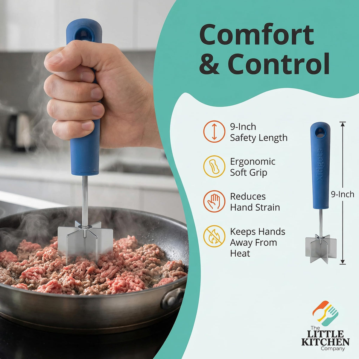 Xidgets dishwasher-safe stainless steel for easy cleanup after cooking