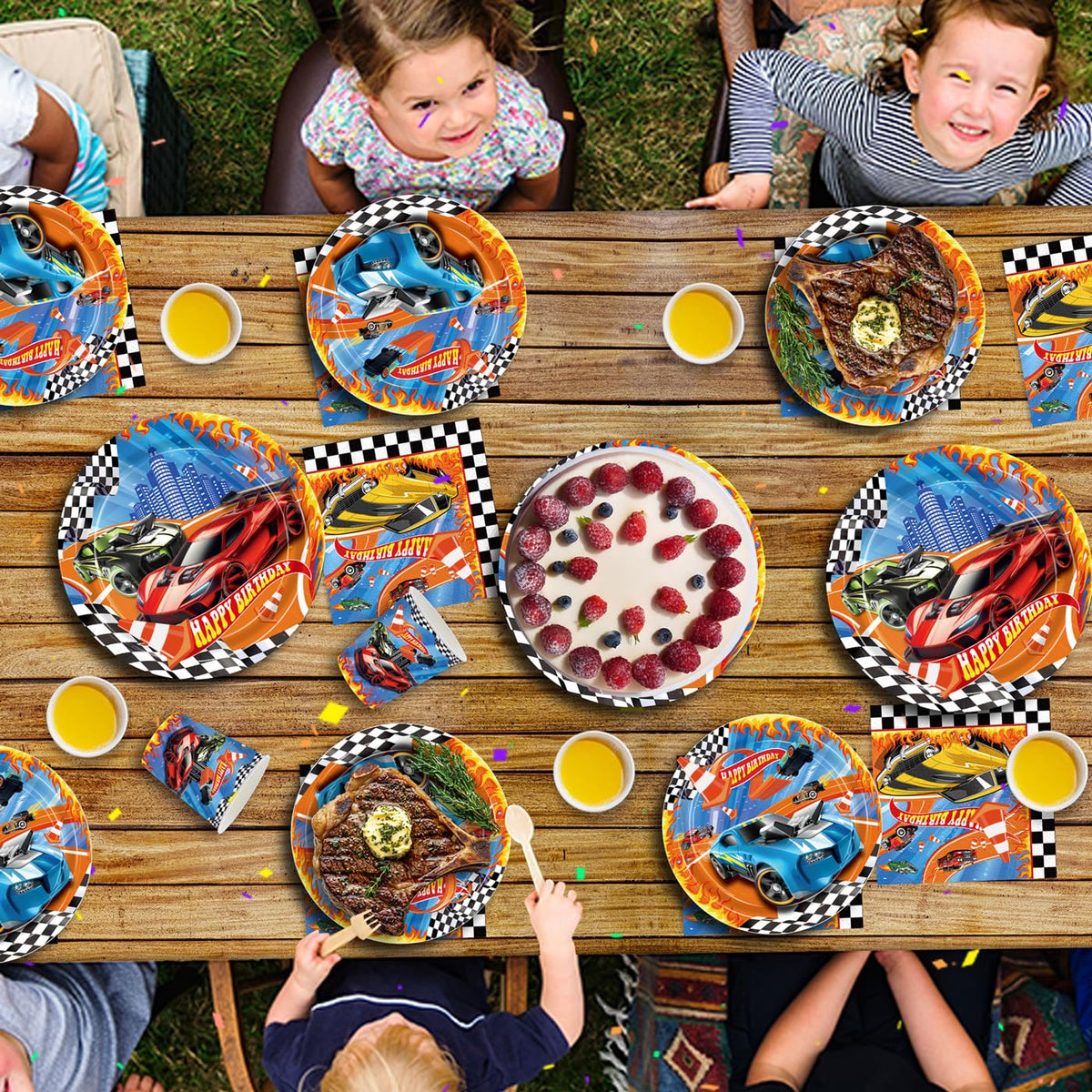 XIENBLOC 24-piece tableware provides complete party setup.