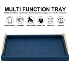 XIGEXIGE tray featuring brushed gold handles for secure transport
