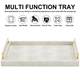 XIGEXIGE brushed gold handles tray adds a touch of sophistication to coffee tables.