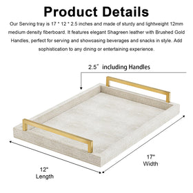 XIGEXIGE faux leather shagreen veneer protects surfaces while creating a luxe look.