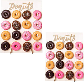 XIGUI donut wall stand pair on a wedding dessert table