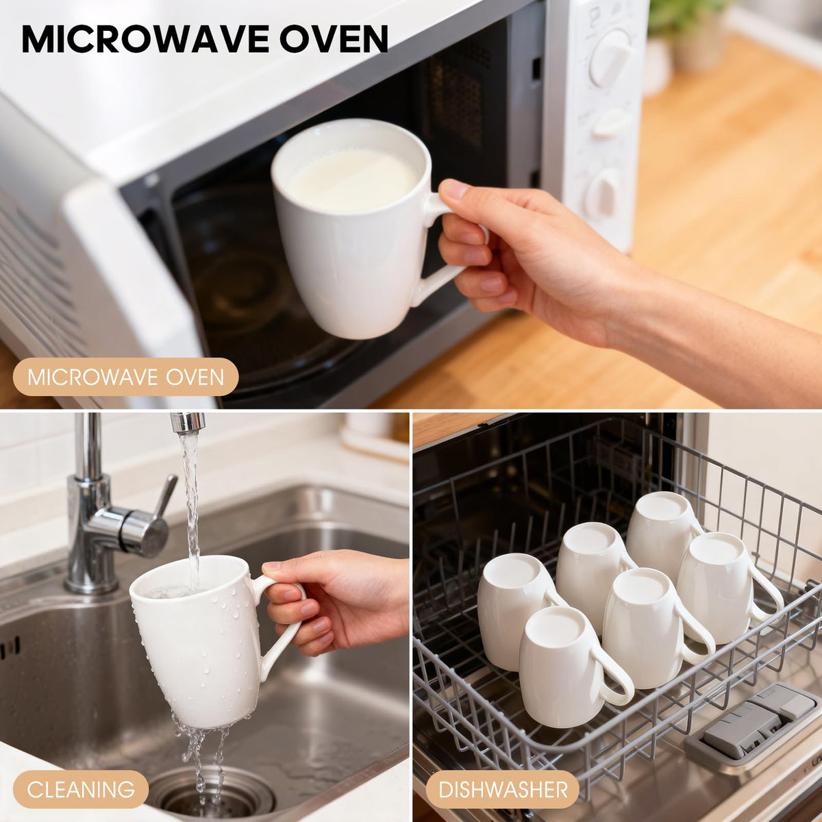 Xihihiaa minimalist white mug design complements any kitchen.