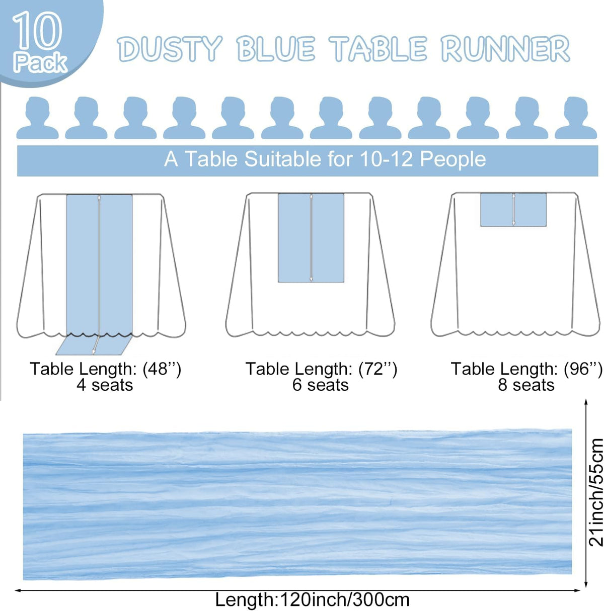 Xikesoft boho party table decoration with gauze runner