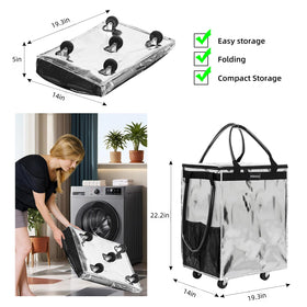 Xiktslin foldable rolling tote with 72L capacity for gym, travel, shopping