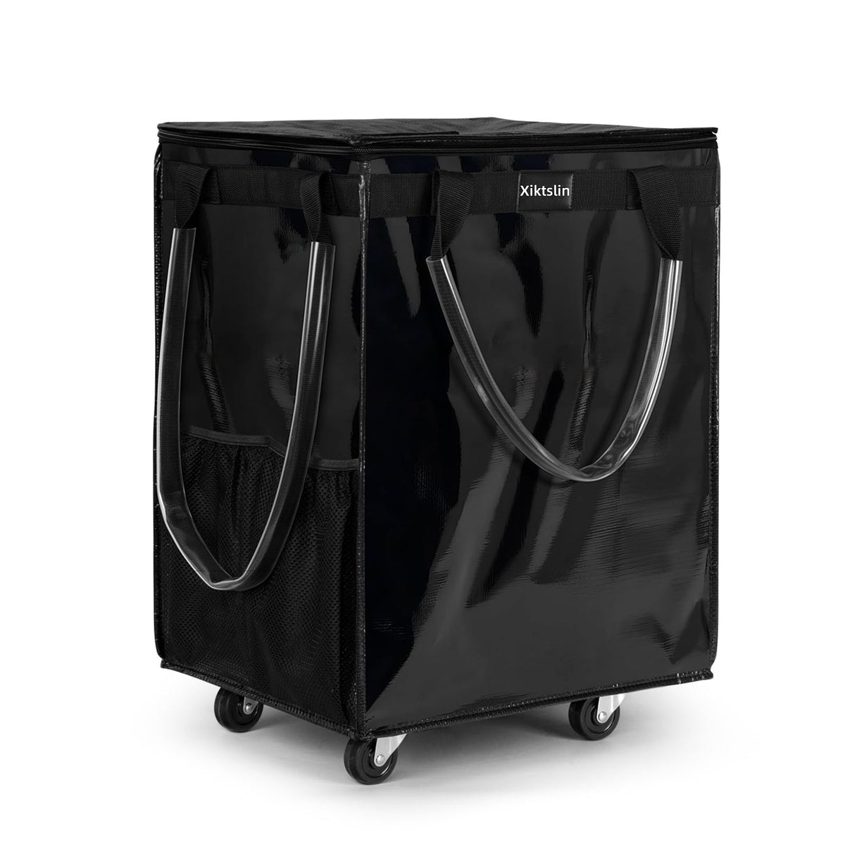 Xiktslin reusable grocery bag with 5 wheels for easy transport and durability
