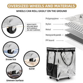 Xiktslin five-wheel silent swivel wheels enable smooth hands-free transport