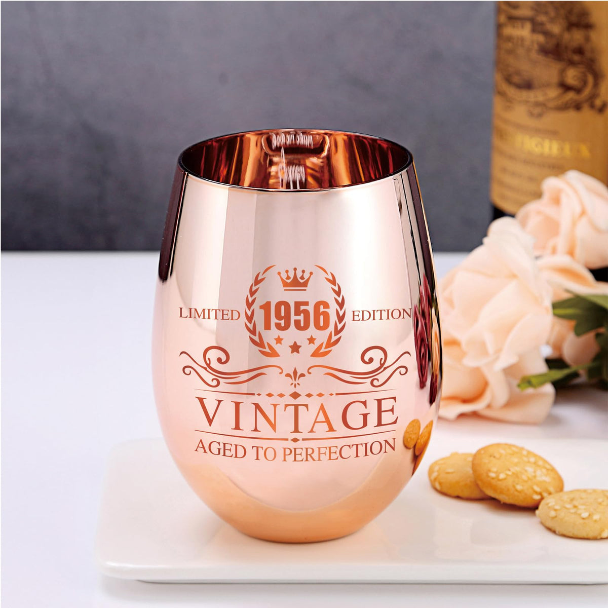Xilaxila 70th birthday gift wine glass for her, ideal for celebratory sipping.