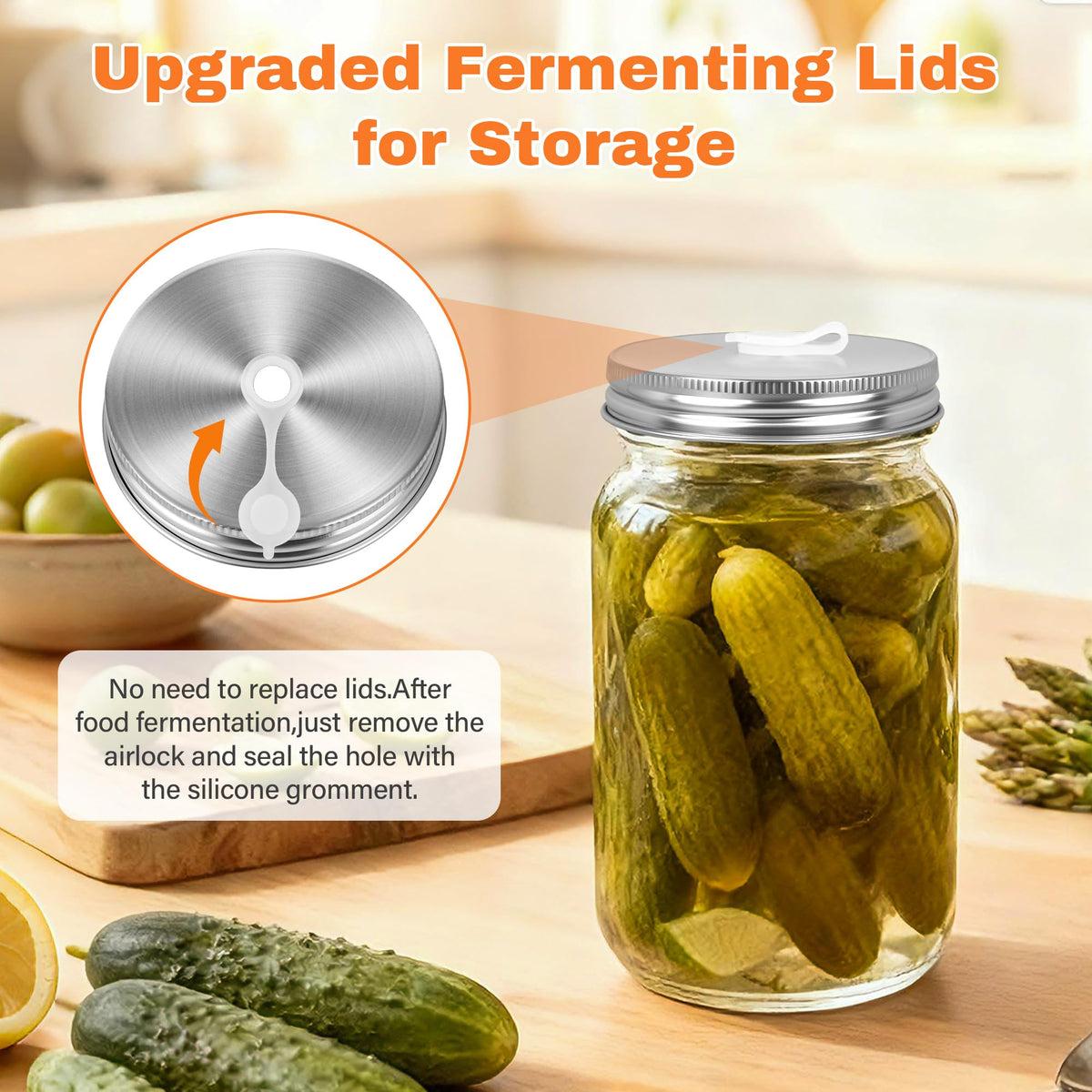 Xileanalee fermentation weights keep vegetables submerged for consistent brine contact.