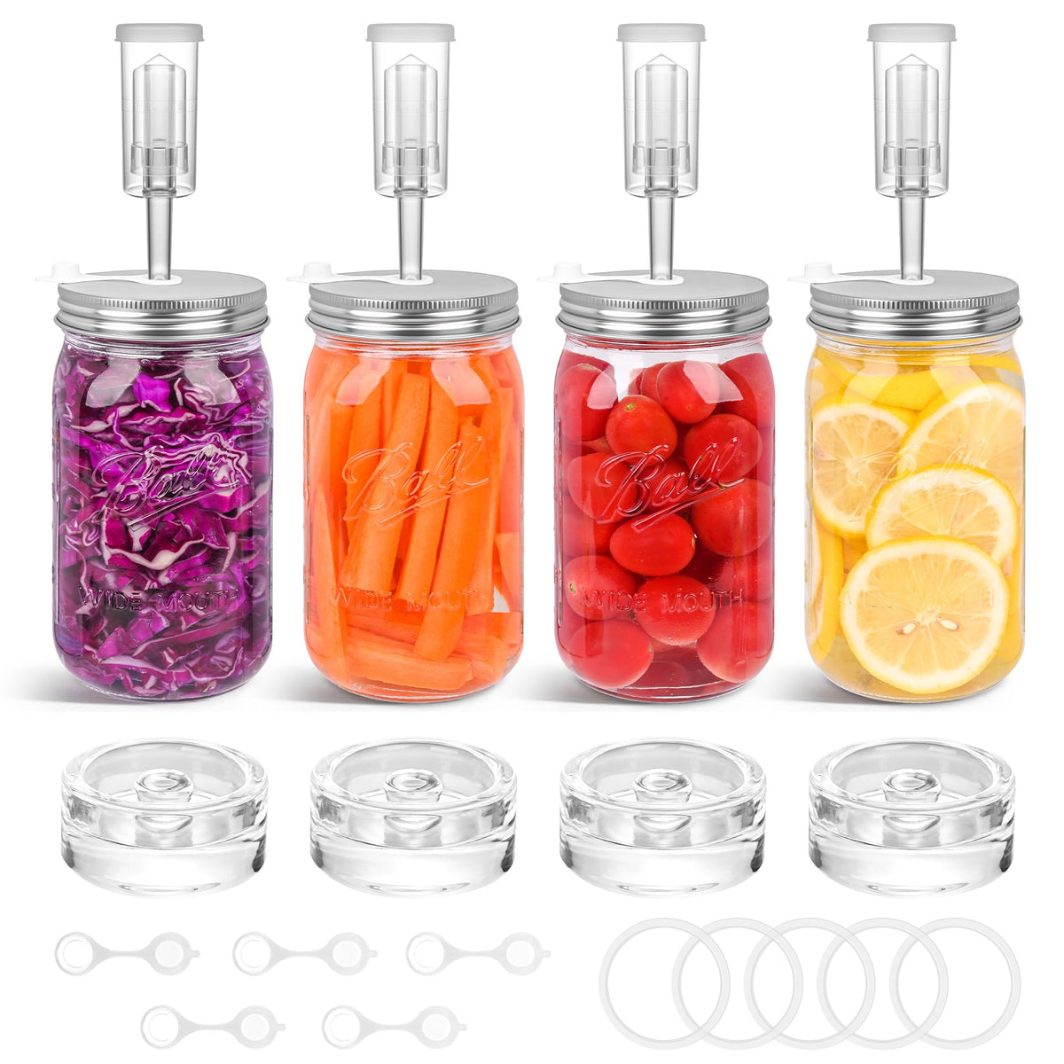 Xileanalee glass fermentation weights keeping vegetables submerged for crisp ferments