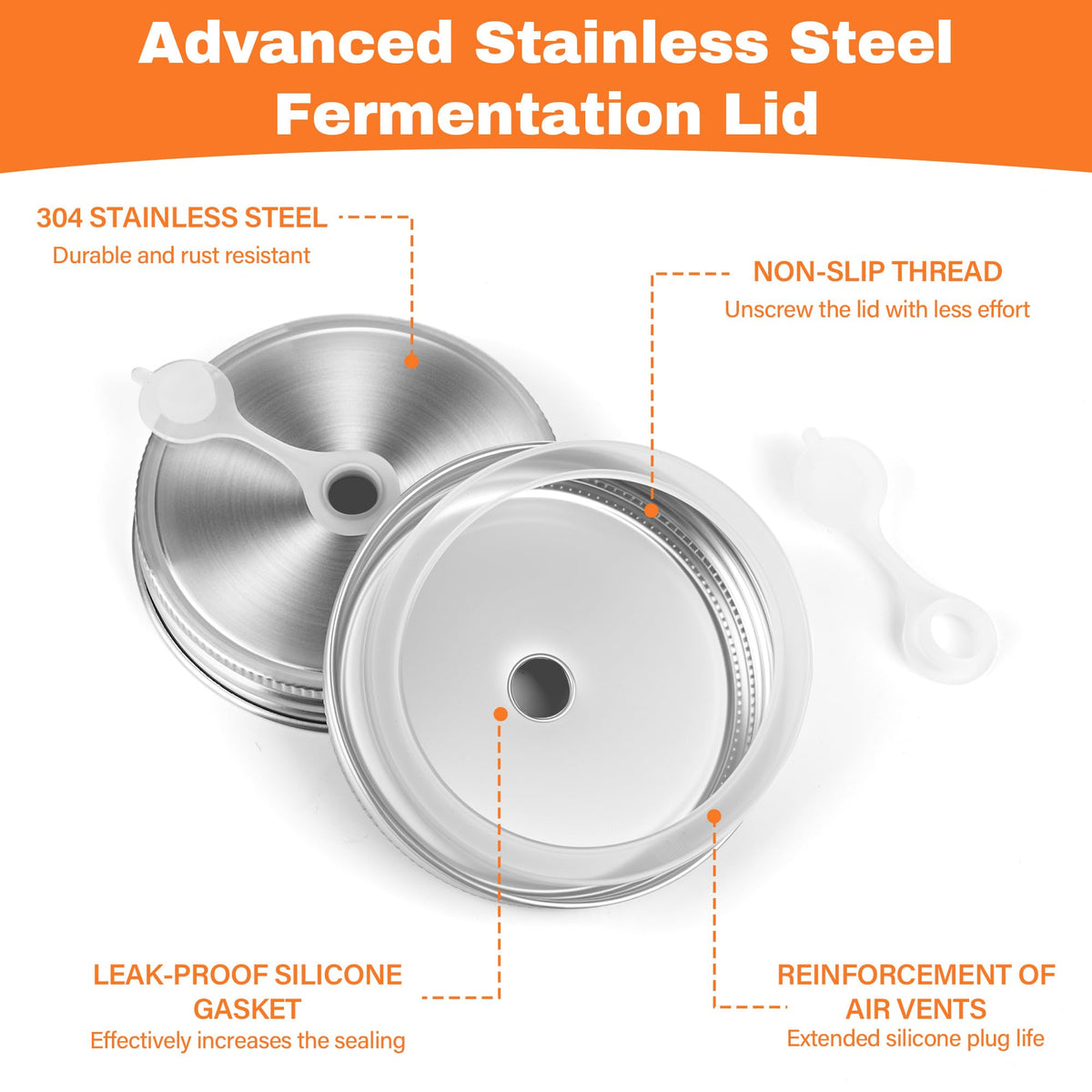 Xileanalee wide mouth jar fermentation setup shown for easy use