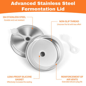 Xileanalee wide mouth jar fermentation setup shown for easy use