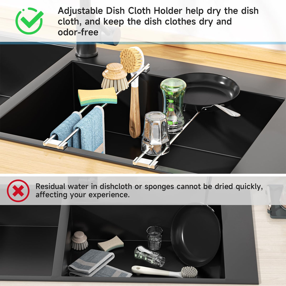 XILIMEN compact dish organizer saves counter space while drying.
