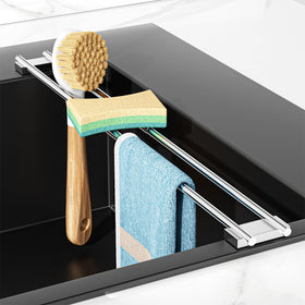 XILIMEN dish cloth holder on the sink edge for tidy drying.