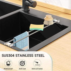 XILIMEN metal drying rack keeps towels and sponges dry.
