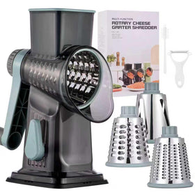 Xilrvna rotary cheese grater front view showing sturdy construction for everyday use