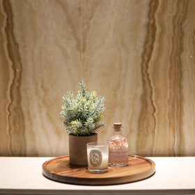 XIMISISE wooden tray near entryway organizes keys and small items.