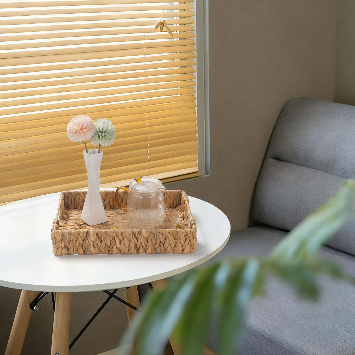 XIMISISE tray for bathroom counter keeps toiletries organized while preserving natural style