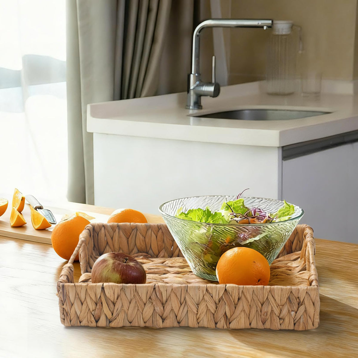 XIMISISE coffee table tray adds a warm natural touch to daily living
