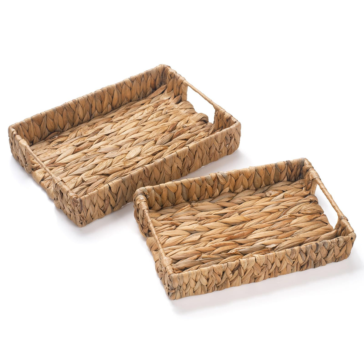 XIMISISE woven tray decor candles adds texture and warmth to any living room shelf