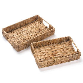 XIMISISE woven tray decor candles adds texture and warmth to any living room shelf