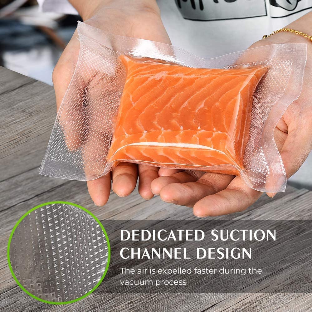 XinBaoLong vacuum sealer bags 8x20 three-roll pack for portioning.