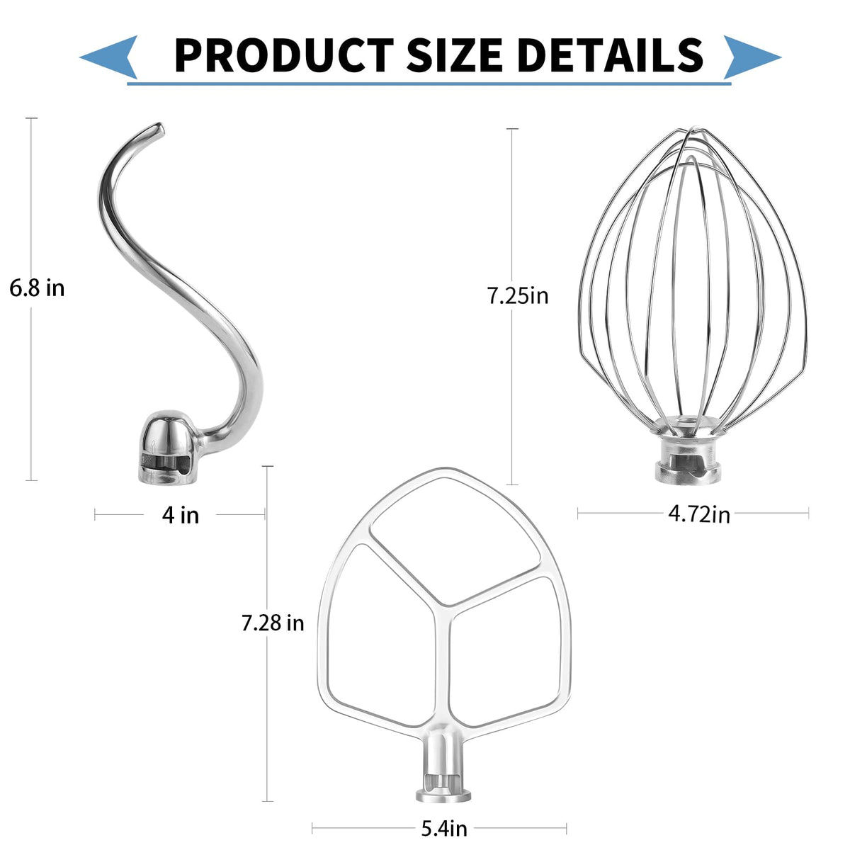 Xinboogq dough hook provides steady kneading for bread and dough.
