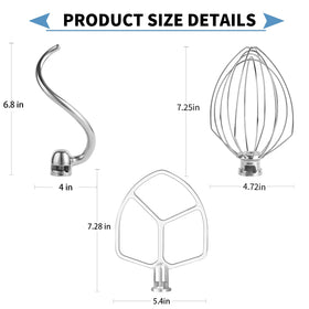 Xinboogq dough hook provides steady kneading for bread and dough.