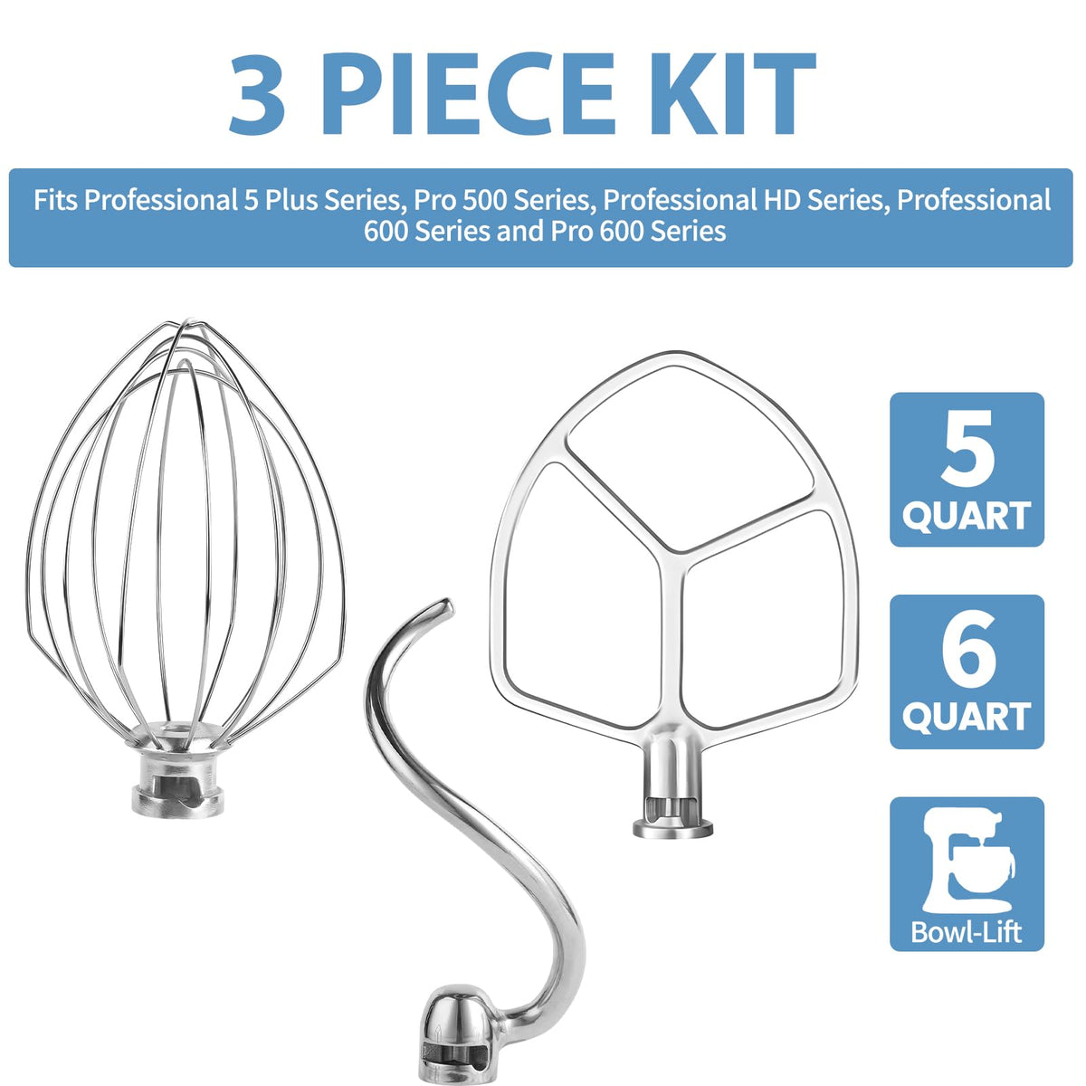 Xinboogq flat beater blends batters smoothly for even results.