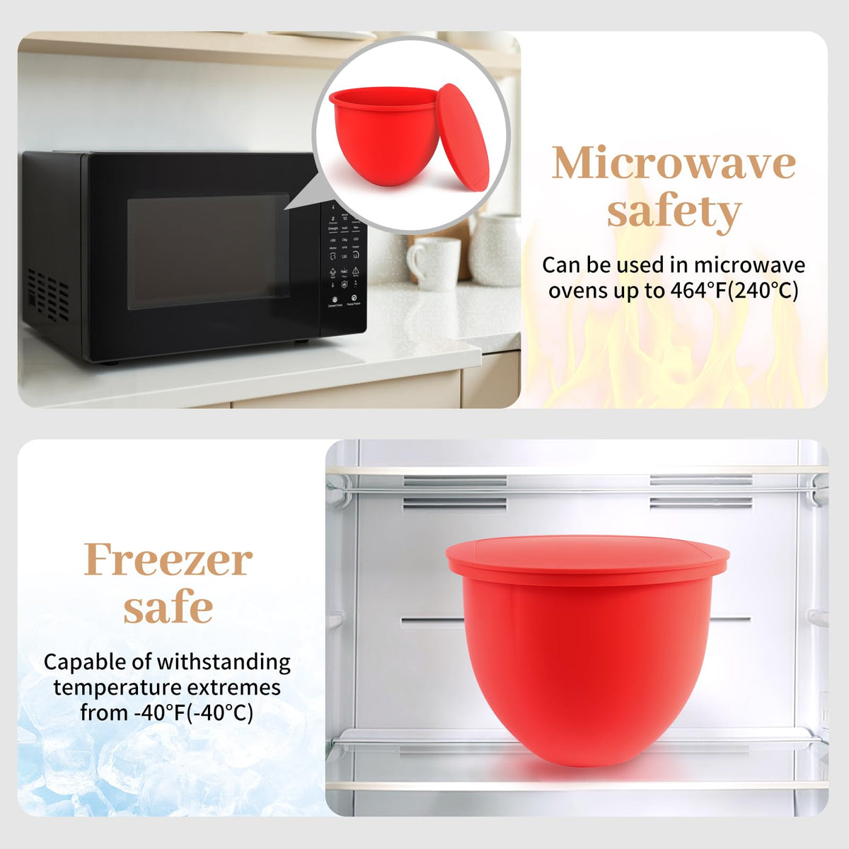 Xinboogq food-grade silicone resists staining from turmeric or sauces