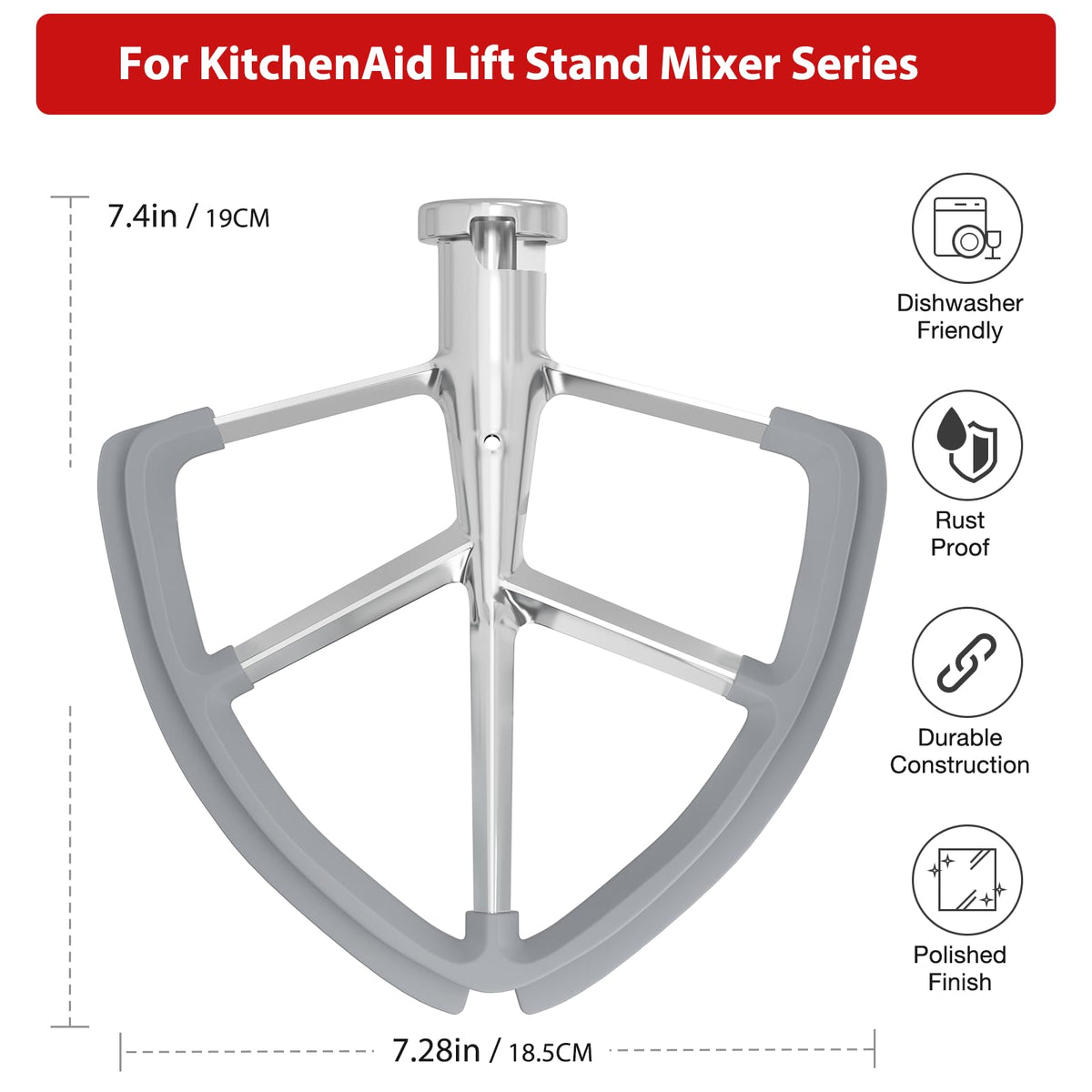 XINCAN compatible 6-quart KitchenAid mixer for a snug fit.