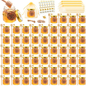 XING-RUIYANG mini honey jar 1.5oz hexagonal for colorful party favors